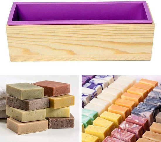 Schimmel-1200ML Rechthoek Siliconen Zeep Schimmel DIY Tool voor het bakken van Cake Ice Chocolate — afbeelding 5