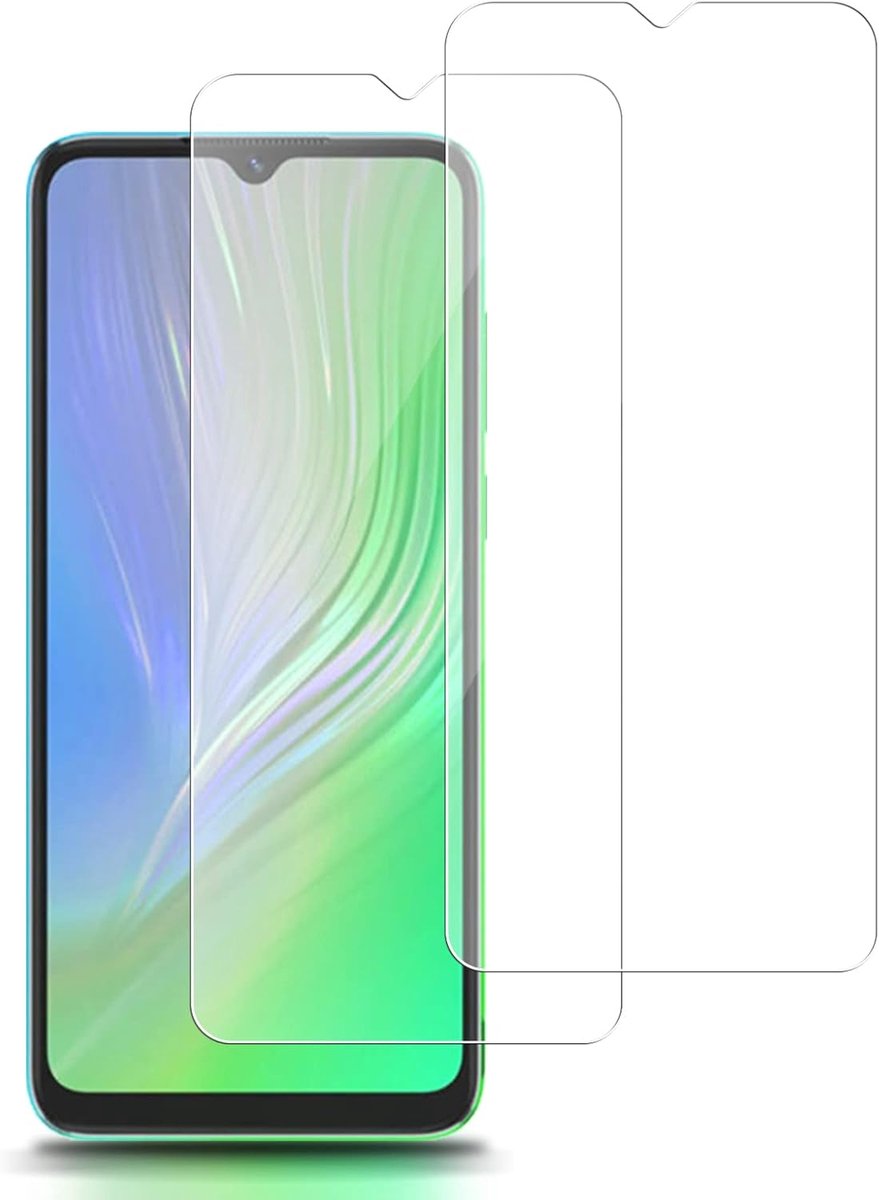 Beschermfolie van gehard glas, compatibel met Blackview A55, 2 stuks, gehard glasfolie, 9H-hardheid, displaybescherming, krasbestendig, getemperde schermbescherming, 2,5D veiligheidsglas, HD
