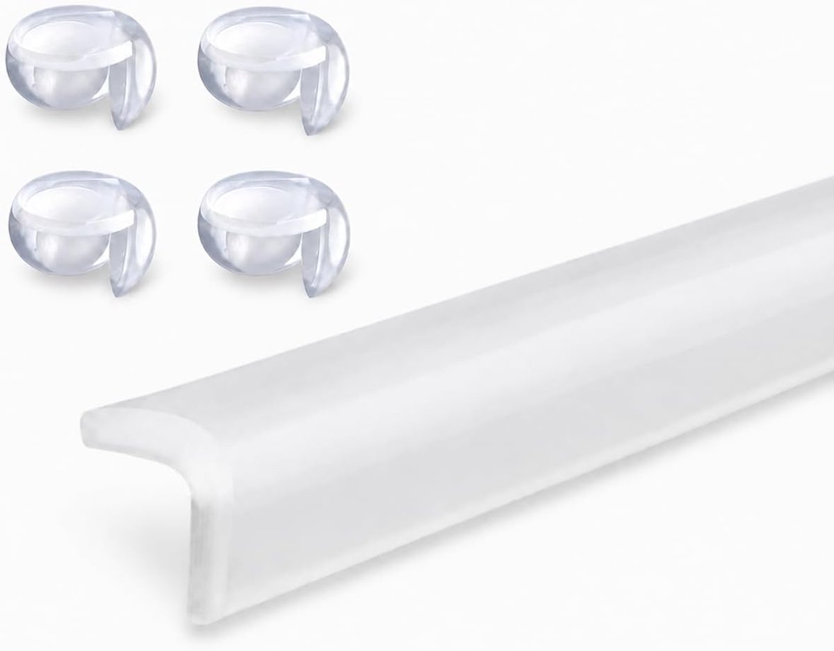 siliconen randbeschermers voor babyproofing, randbeschermer 100% siliconen, vooraf getapete zelfklevende hoekbeschermers, doorzichtige kinderveilige tafel- en meubelbumpers (1 cm x 3 m)