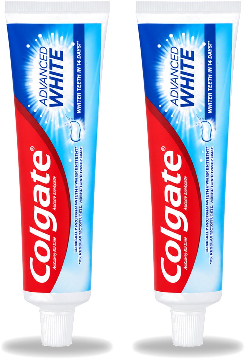 2 x Colgate - Advanced White - Tandpasta - 100ml - Voordeelverpakking - 2 stuks
