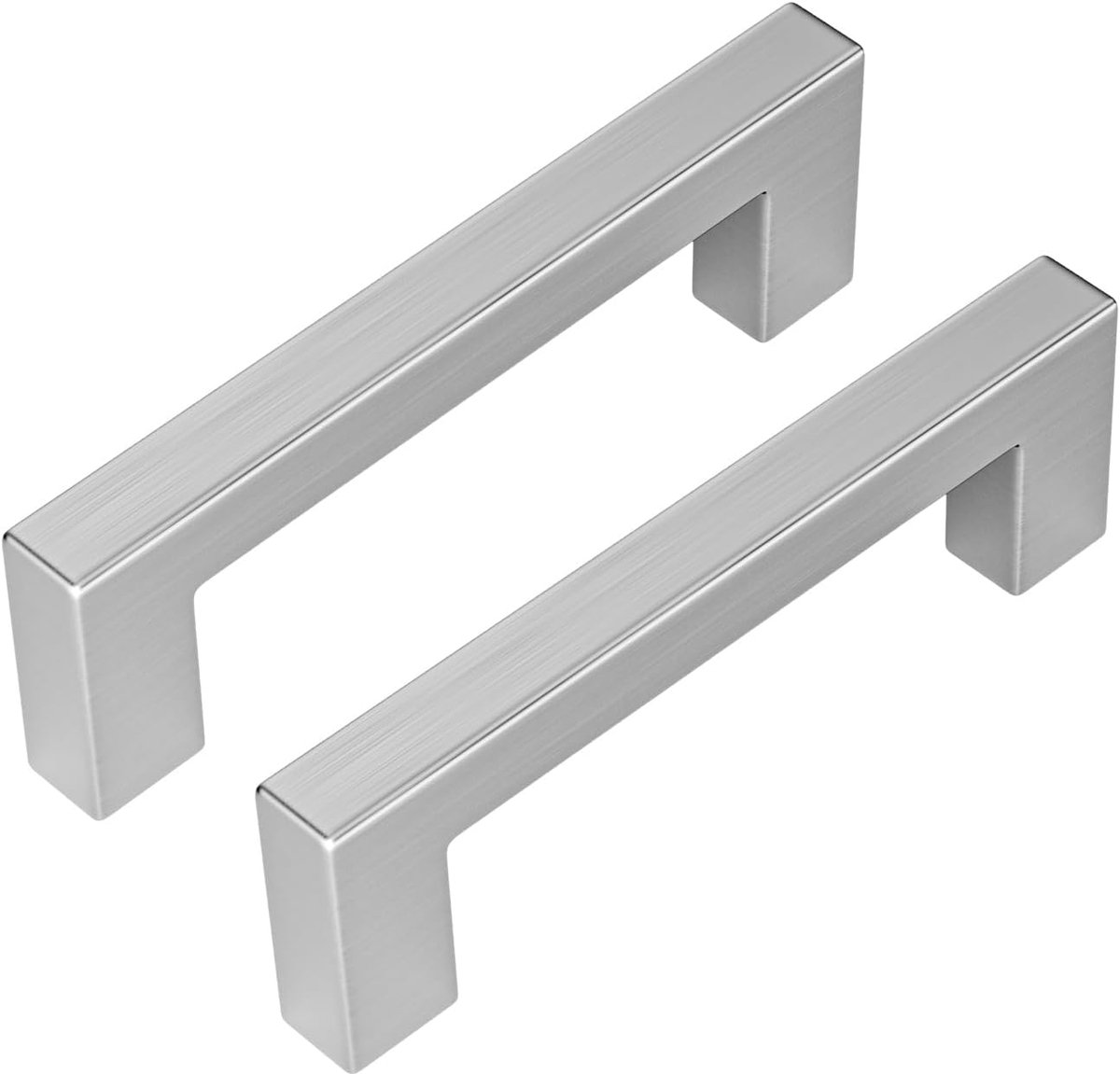 Meubelgrepen, gatafstand 96 mm, stanggreep, kastgrepen, meubelgrepen, 96 mm, geborsteld roestvrij staal, voor keukenkasten, 15 stuks