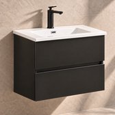 Badkamermeubel met wastafel - 80 CM - Zwart - Badmeubelset - Wastafelmeubel - Vestland