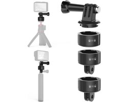Release Base Mount Kit voor Go Pro, magnetische zuig- en draaibare slotadapter compatibel met Go Pro Hero 12 11 10 9 8 7 6 5 Zwart, DJI Osmo Action, Crosstour/Campark/AkASO en meer
