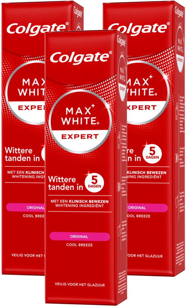 Colgate Max White Expert Original - Multipack - Tandpasta - 225ml (3x75ml)