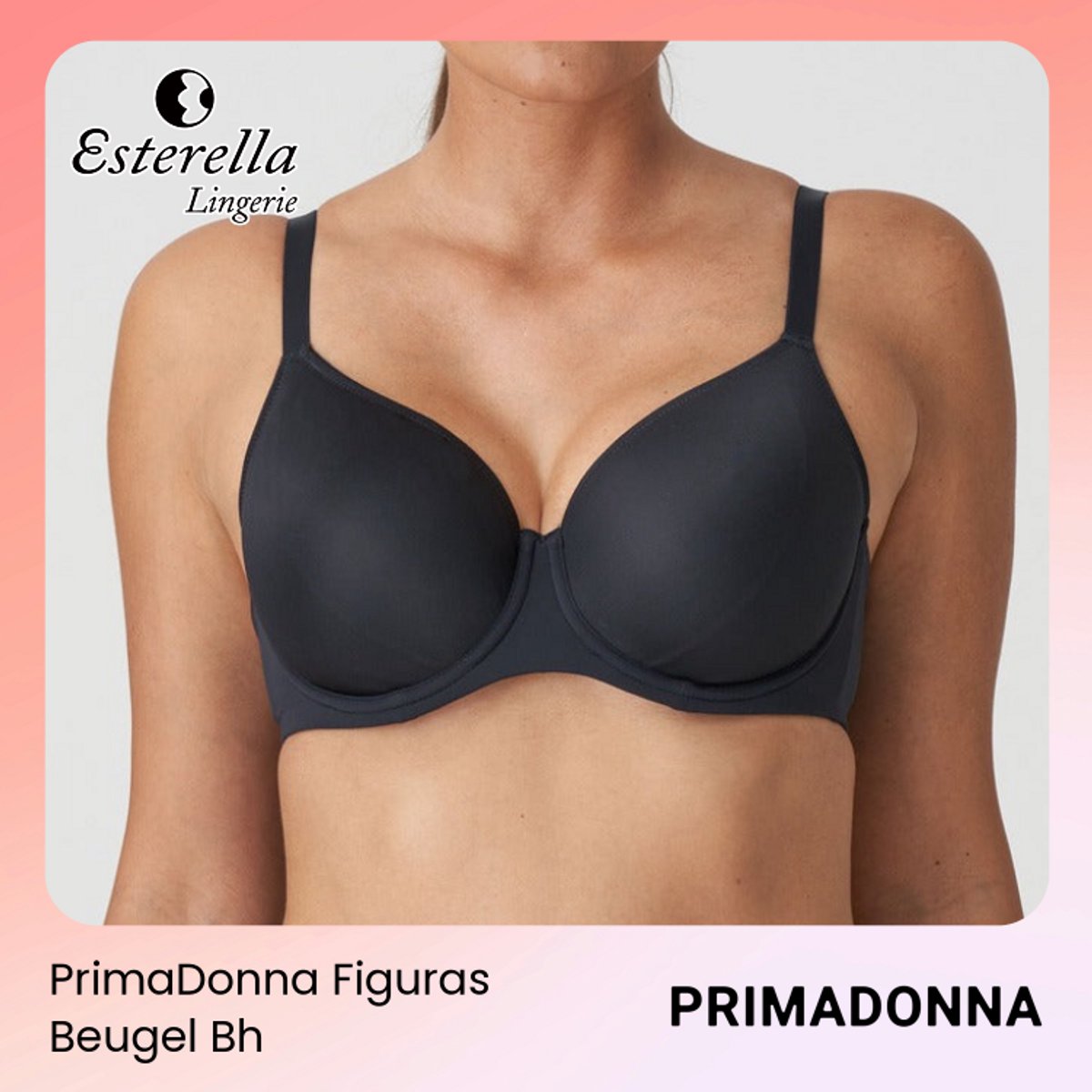 PrimaDonna Figuras Naadloze Beugel Bh 0163250 Charbon - maat EU 75D / FR Charcoal