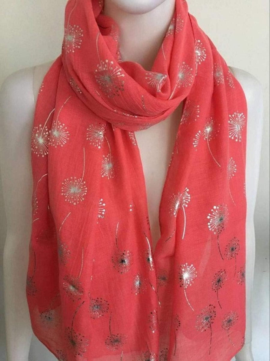vrouwen glanzend wit roze grijs brons zilver paardenbloem sjaal kleding accessoires