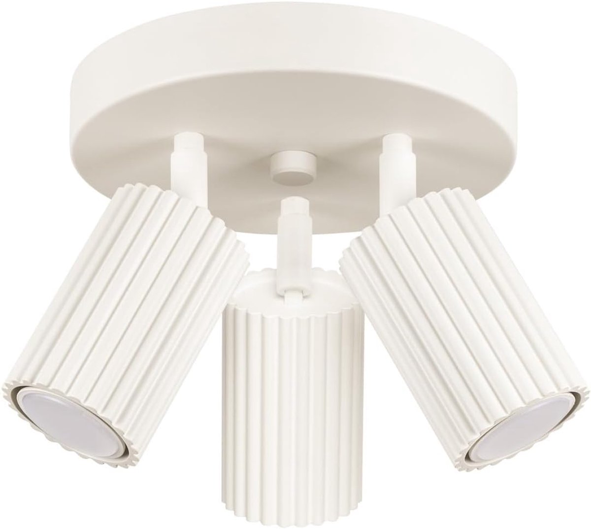Lighting Plafondlamp - Hanglamp - Aluminium - 3 Kappen - 19,5 x 19,5 x 18 cm - Karbon Beige