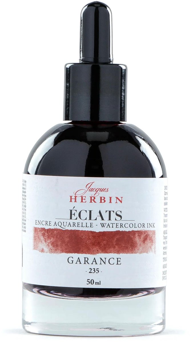 Jacques Herbin Éclats – Aquarel Inkt – Vloeibare Aquarelverf – Karmijn Rood – 235 – 50 ml