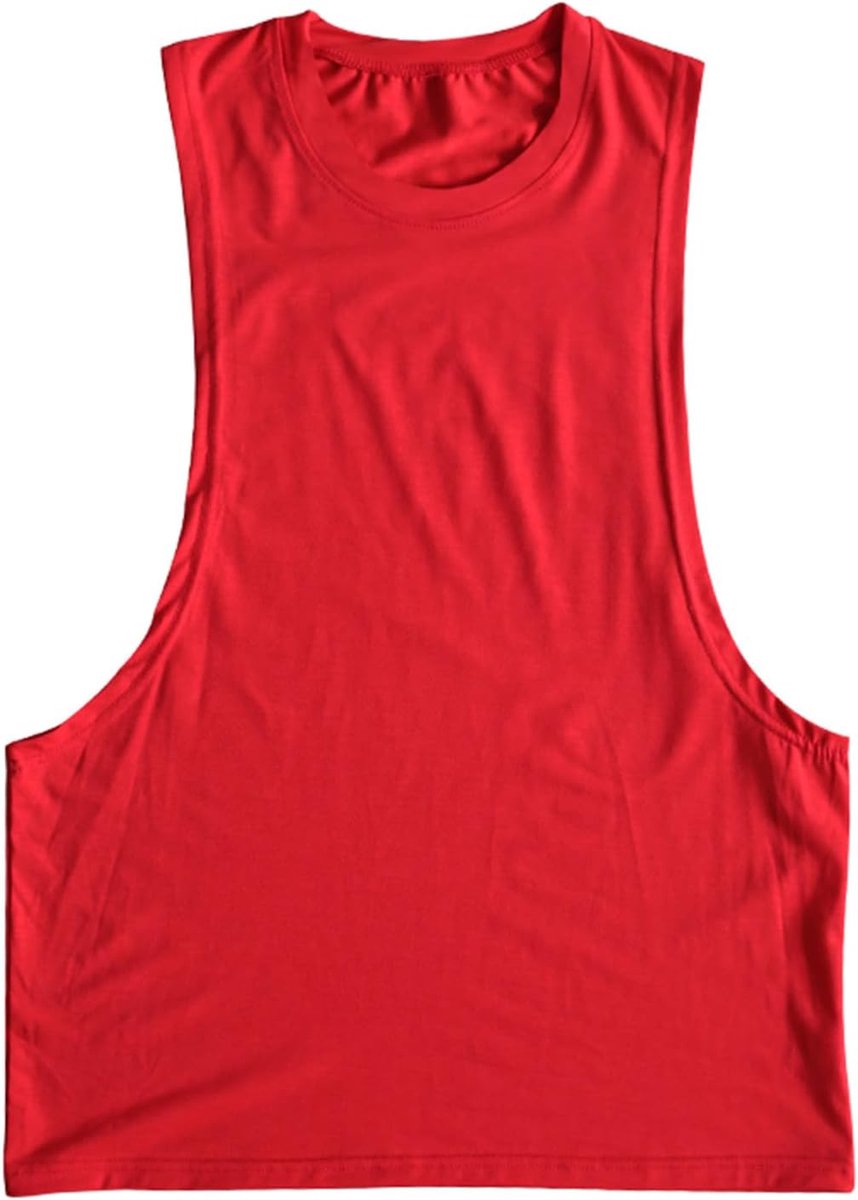 Mouwloos vest voor heren, casual tops, populariteit, brede split aan de zijkant, sportkleding, fitness, los vest
