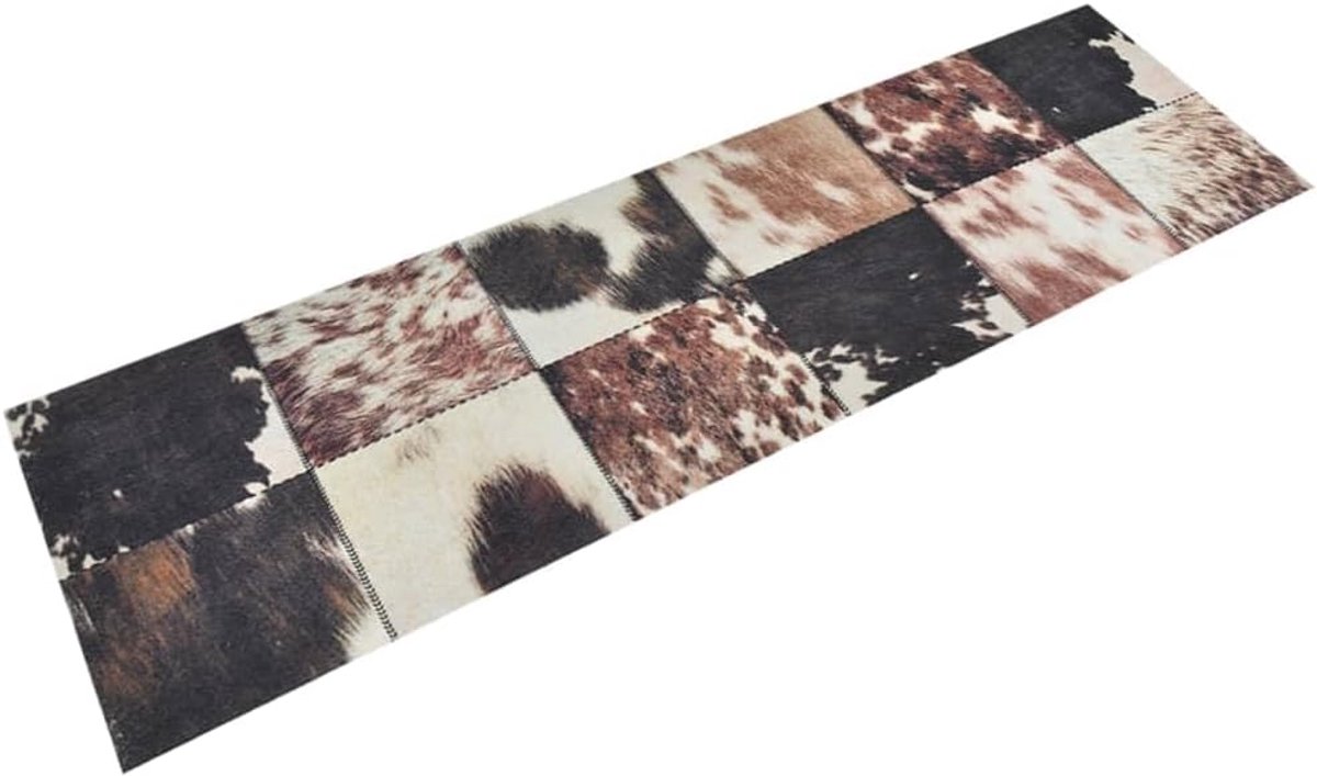 Keukentapijt, wasbaar, tapijt, keukenmat, keukenmat, haltapijt, 150 x 45 cm (l x b), voor woonkamer, slaapkamer, keuken, kinderkamer, badkamer, fluweel, dierenvacht