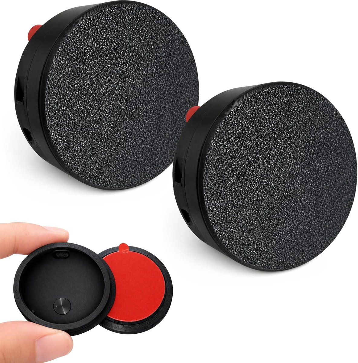 Compatibel met WeTag Mini-Tracker, Universeel, 2 Stuks | Ook compatibel met AirTag en MotoTag. Bevestiging met lijm en kabelbinders, voor fiets, auto, motor, drone en bagage