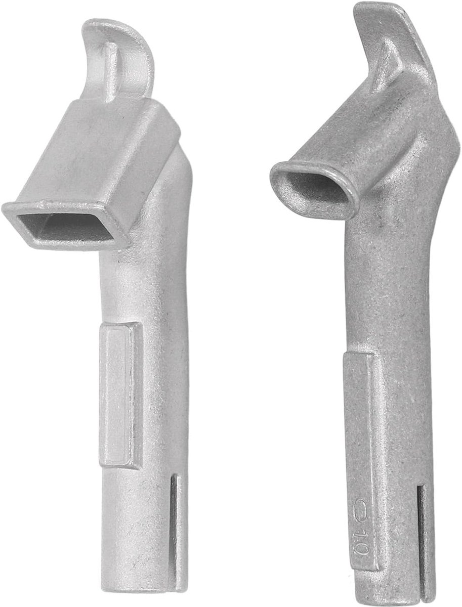 2 stuks snelsoldeermondstukken, lasmondstuk voor heteluchtpistool van roestvrij staal met rechthoekig mondlassen, platte stangen van PVC PP PE
