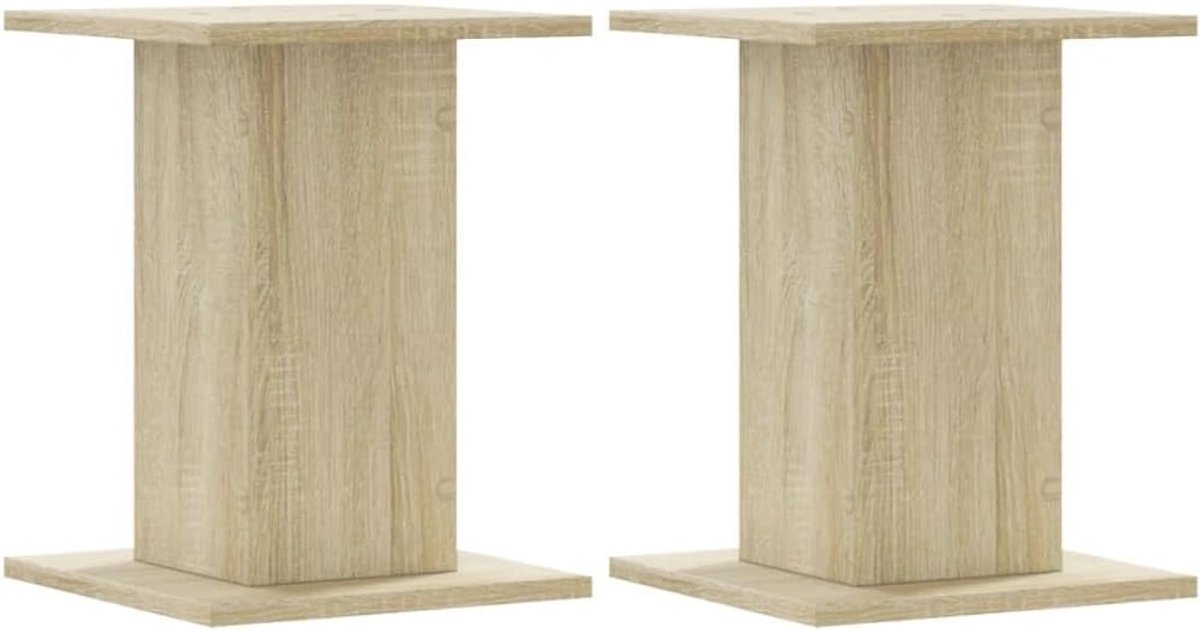 Eiken Afwerking, Bewerkt Hout, 2-delige Set, voor Moderne Woonkamer, Thuisbioscoop (30x30x40 cm)