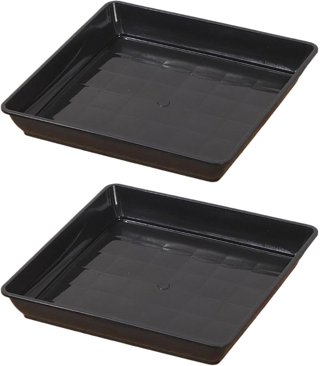 Bloempotbakken - paarverpakking, robuuste kunststof wastafels, waterdichte opvangplaten | Zaailing Kieming Geplant Potten Afvloeiing Basis Balkons Patio Dek Tuin Planter Drainage Accessoires