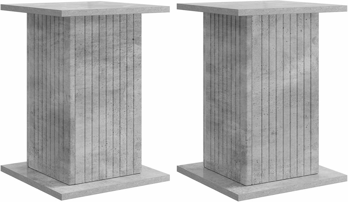 2 stuks, betongrijs, 30,5 x 30 x 43 cm, houtmateriaal