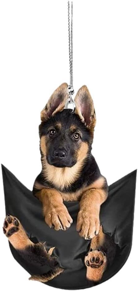 2 stuks honden auto achteruitkijkspiegel hanger, creatieve schommel hond auto hanger hangende ornamenten auto achteruitkijkspiegel bedels ornamenten auto accessoires interieur decoratie grappige