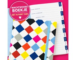 Wachtwoordenboekje met Alfabet Tabs - Password Organizer - Wachtwoordboekje