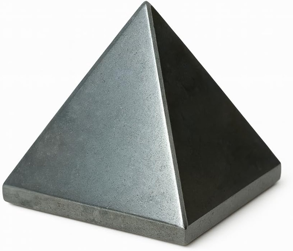 Piramide van natuurlijk hematiet, 4 cm, piramide, gepolijste kristallen met energetische eigenschappen, piramidesteen (ematiet, 4 cm)