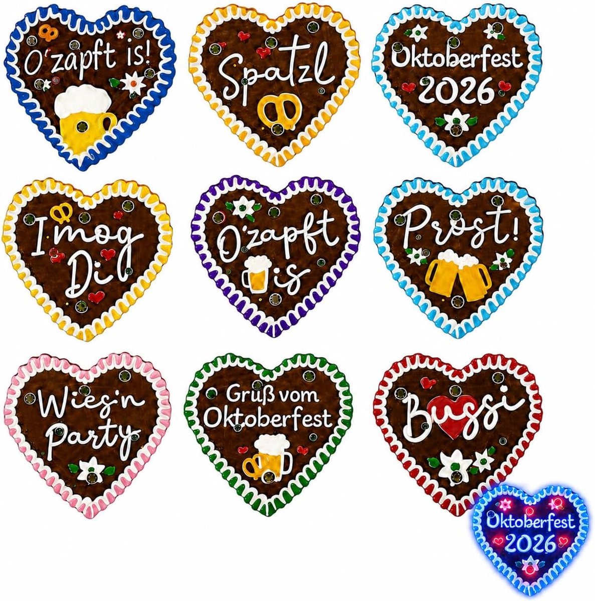 10 stuks oktoberfest accessoires, Oktoberfest broche