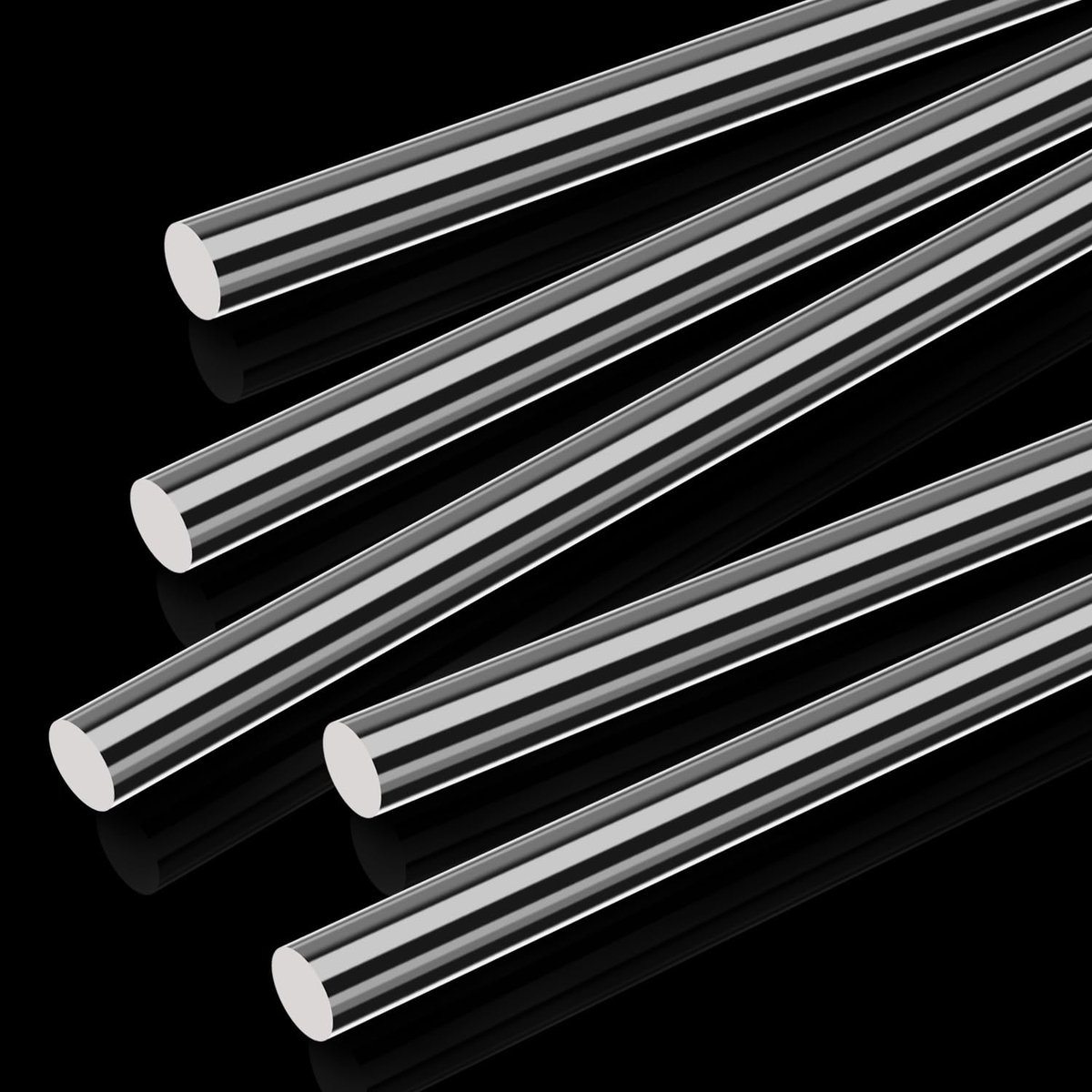 Solide acryl ronde staaf 5pcs(12 mm x 30 cm)