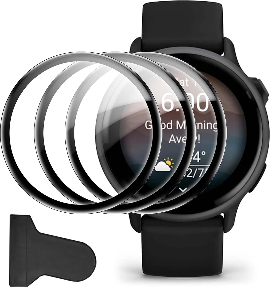 3 stuks displaybeschermfolie voor G Armin Vivoactive 6, TPU, flexibel, volledige afdekking, waterdicht en draagbaar, krasbestendig, zonder luchtbellen