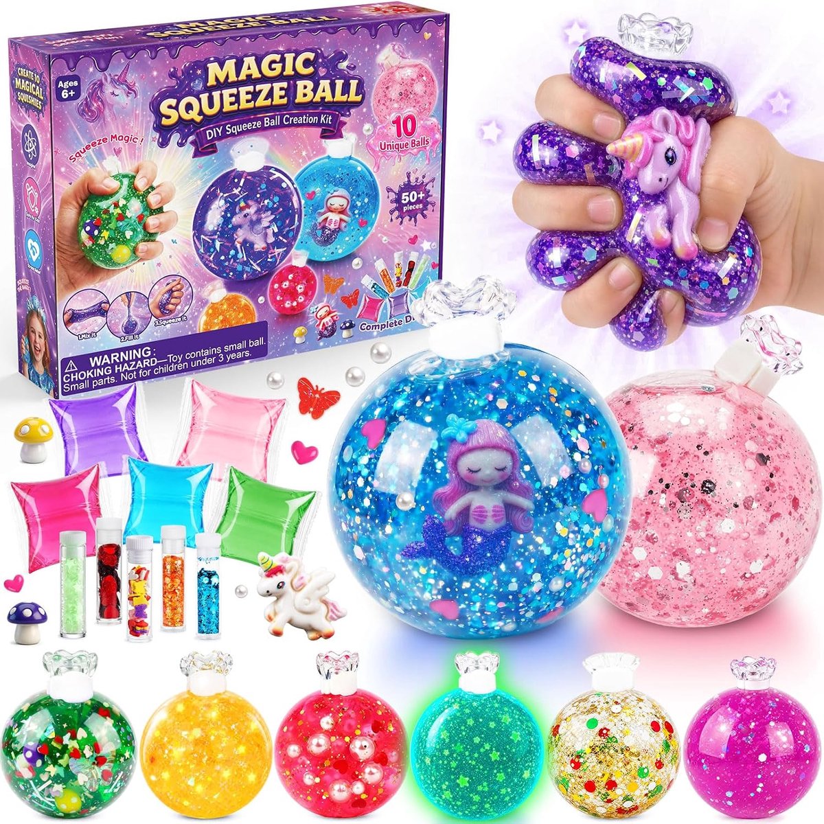 Squishy Set voor Kinderen 6+ - Maak Magische Stressballen