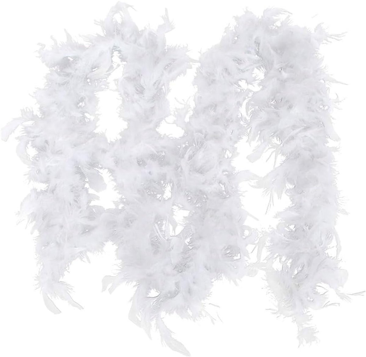 Witte boa - 1 stuks verenboa, lengte ongeveer 180 cm, kostuumaccessoire, Charleston, jaren 1920, Flapper, carnaval, themafeest