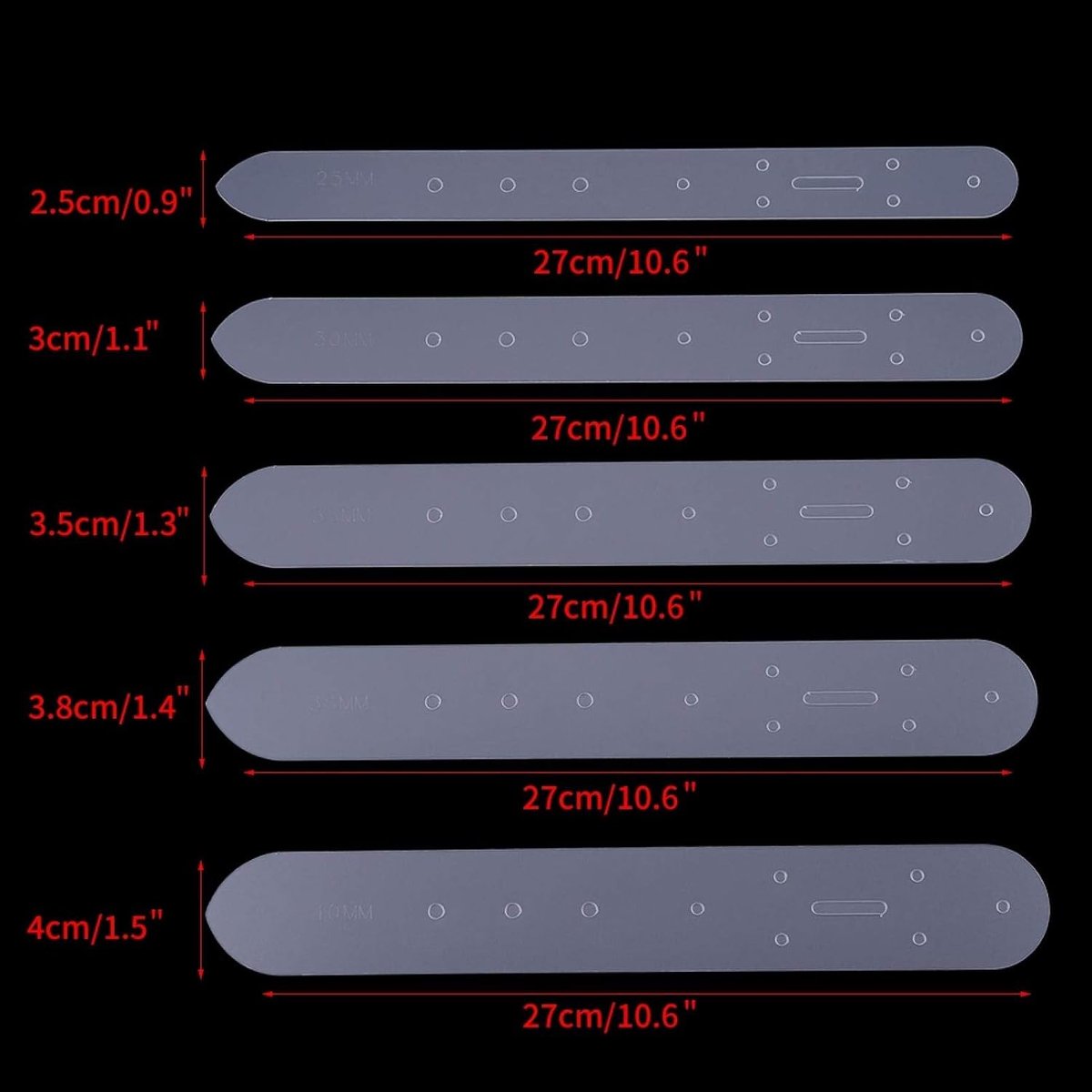 Ponsen Sjabloon Riem Sjabloon Positionering Punch Template Voor Leer Positioneren Gat