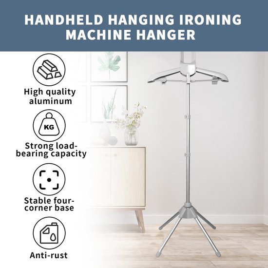 Stoomstrijkijzer, stoomstandaard, stoomstraightener, kledingrek, kledingrek voor stoomstrijken, strijken, kledingrek voor stoomstrijken van kleding, kleerhangers met stoom strijken — afbeelding 2