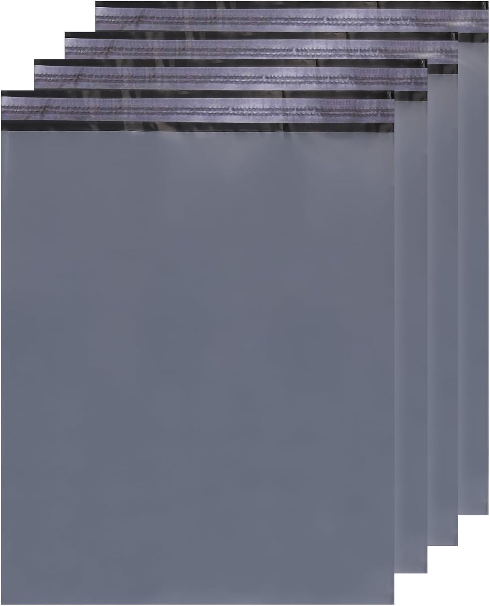 Dragon Grote Zelfklevende Grijze Verzendzakken 17 x 24 | Manipulatiebestendig, Stevig & Duurzaam | Extra Sterke Polyethyleen Postzakken voor Kleding, Pakketten en Opslag (Set van 25)