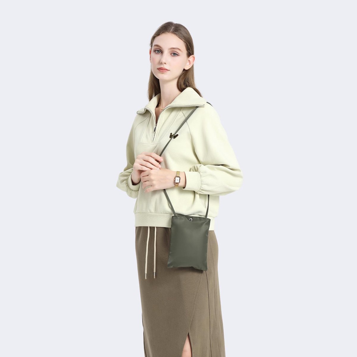 Nylon Mobiele Telefoon Tas Mini Doek Tas ins Stijl Japanse Eenvoudige en Veelzijdige Messenger Kleine Vierkante Tas