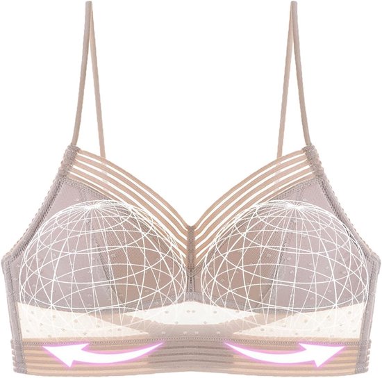 Zomer slanke knop beha ondergoed geen ring Frans staal sexy open rug mooie U-vormige beha — afbeelding 4