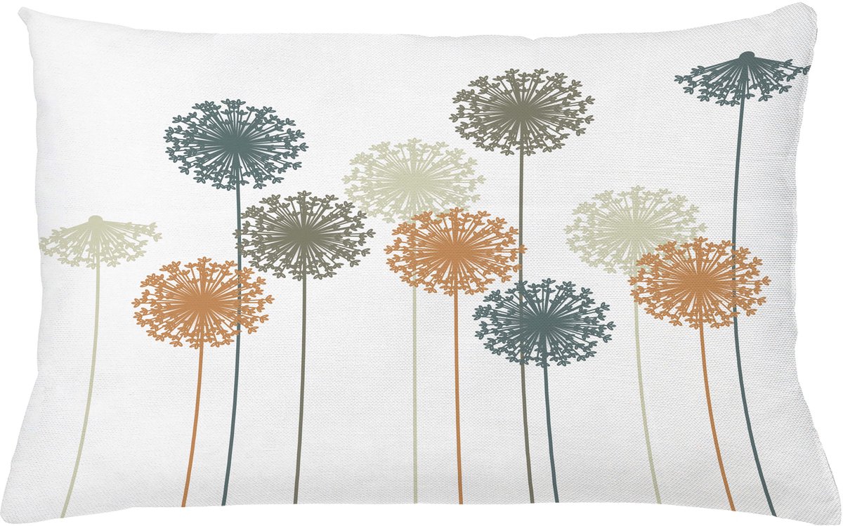 ABAKUHAUS Paardenbloem Kussenhoes, Wiese in Sommersaison, Kussenhoes zonder Binnenkussen, met Ritssluiting, Dubbelzijdige Print, Wasbaar, 65 x 40 cm, Meerkleurig