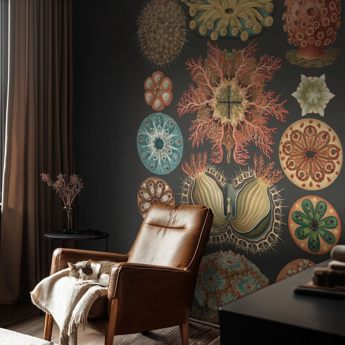 Coloray Vliesbehang - Zwart Snellijm Behang - 104x70 cm - Inspiratie Uit De Zee Fotobehang Vlies - Woonkamer behang Deel - Muurschildering - Woonkamer behang