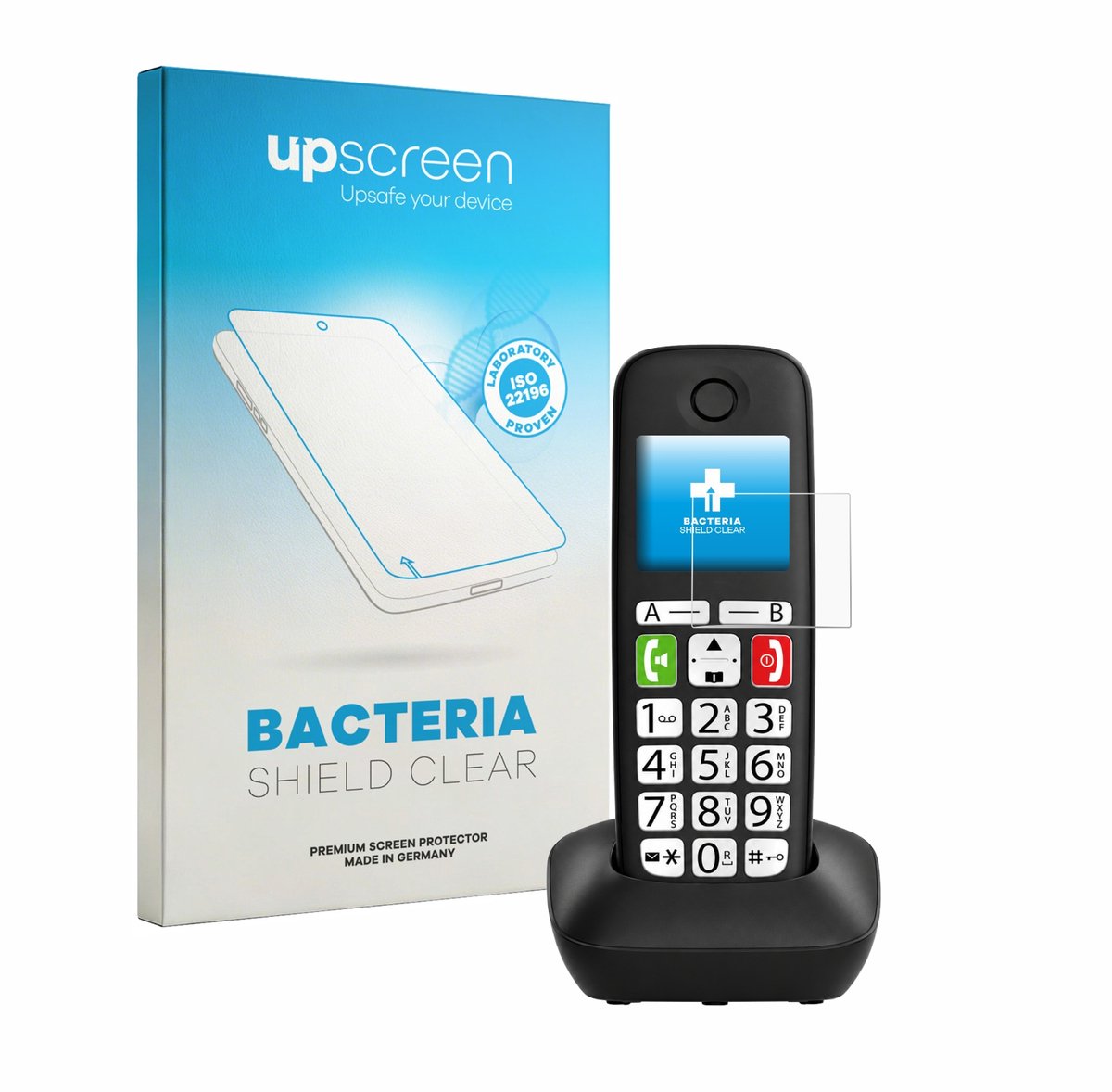 upscreen - Screenprotector voor Gigaset DL780 Plus - Folie Beschermfolie transparant antibacterieel