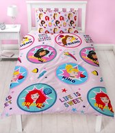 Princess dekbedovertrek - 1 persoons - Disney Prinsessen dekbed - Polyester