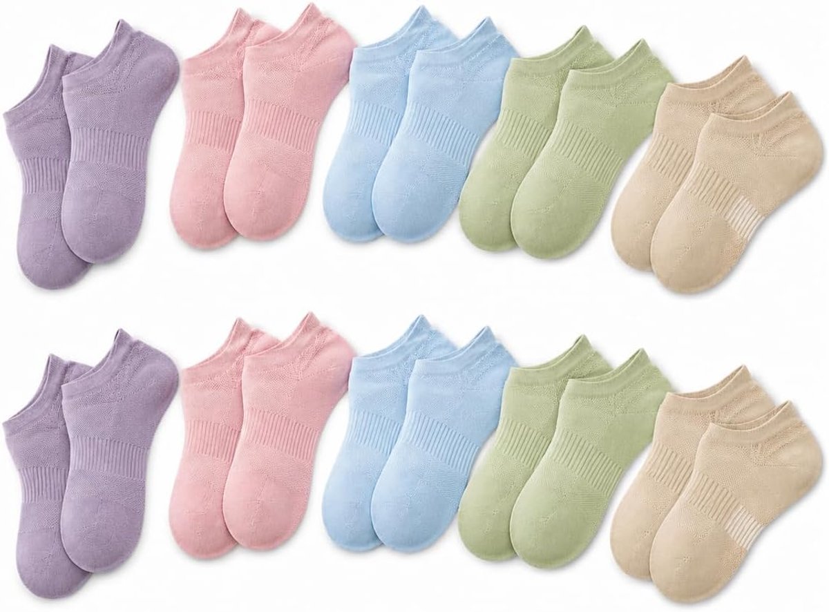 Sokken voor dames 39-42, sneakersokken & voetjes voor dames in pastelkleuren