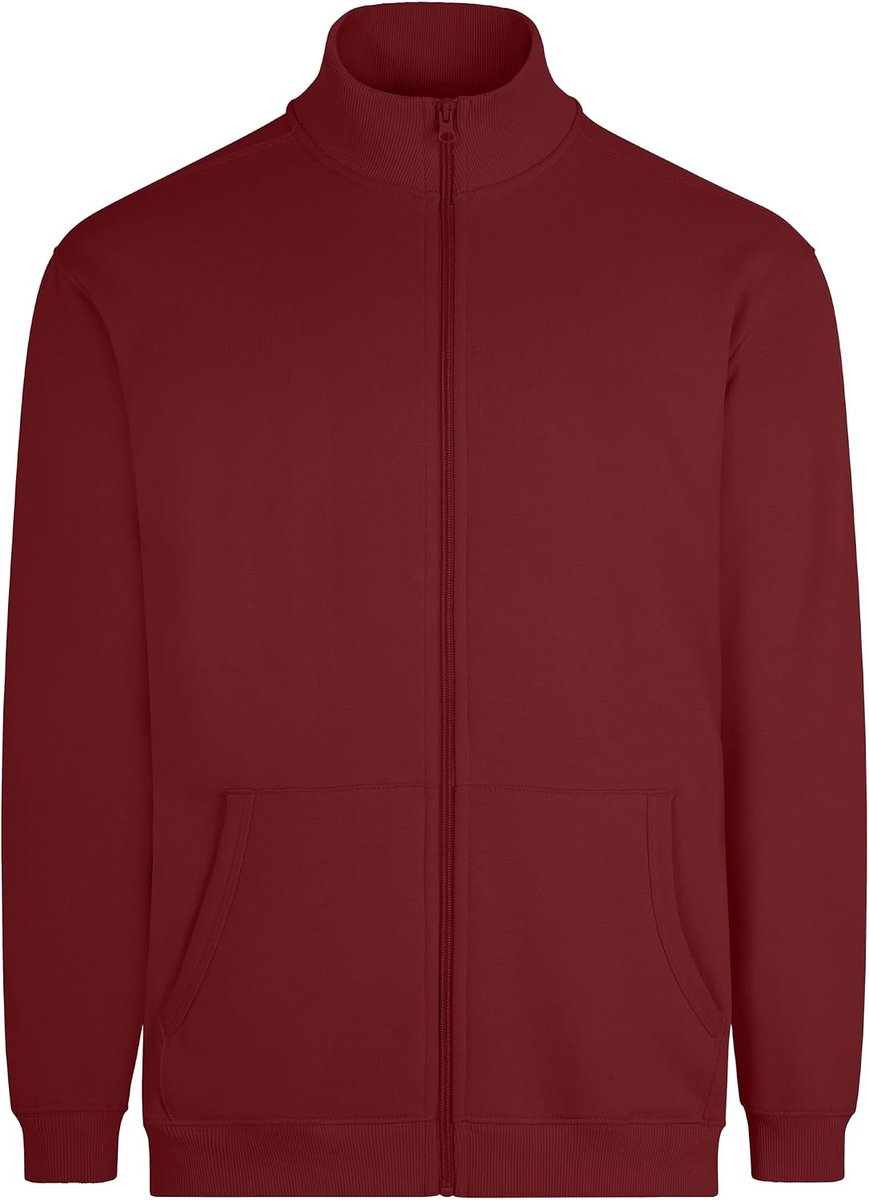 SZ270U Cooper, uniseks sweatshirt met ritssluiting, paars, maat L, crimson, L