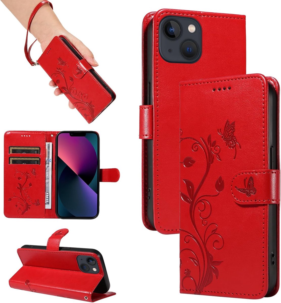 Hoesje voor iPhone 13 Mini, Rood