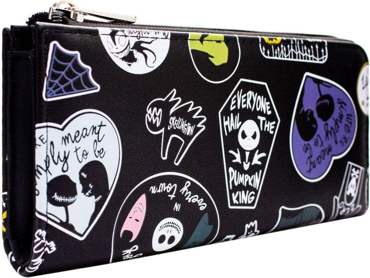Before Christmas Hail The Pumpkin King Portemonnee Clutch Muntenvak & Kaarthouder, Zwart