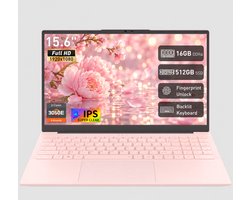 T156A-3050E Laptop – 15.6 inch Full HD IPS – AMD Athlon Silver 3050E – 16GB RAM – 512GB SSD – QWERTY Toetsenbord met Achtergrondverlichting – Windows 11