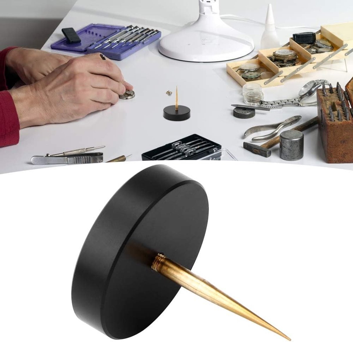 Premium Horlogemaker Toolkit: Veilige Horloge Steun voor Balans Cock en Nauwkeurige Reparaties, Inclusief Gereedschap en Accessoires