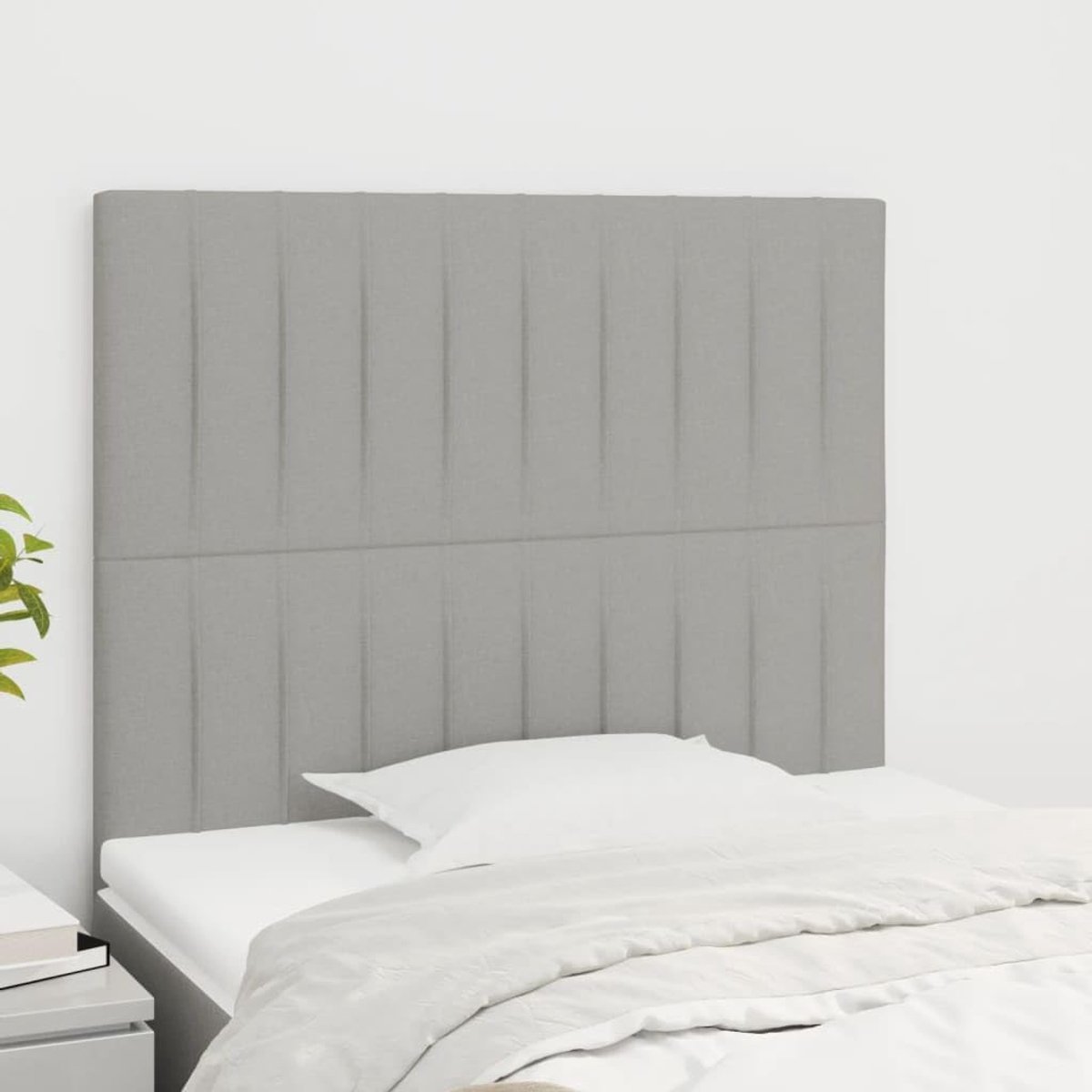 Hoofdsteunen 2 stuks Lichtgrijs 80 x 5 x 78/88 cm Stof Hoofdsteun voor Slaapkamer Slaapkamer Meubels Hotels