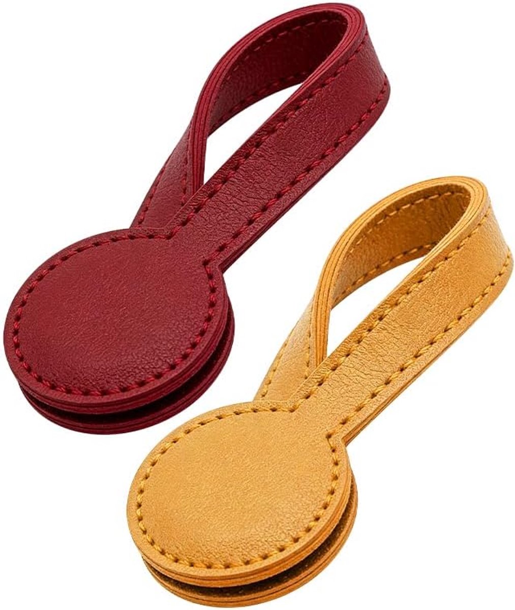 2 stuks hoedclips voor reizen op tassen (rood/geel)