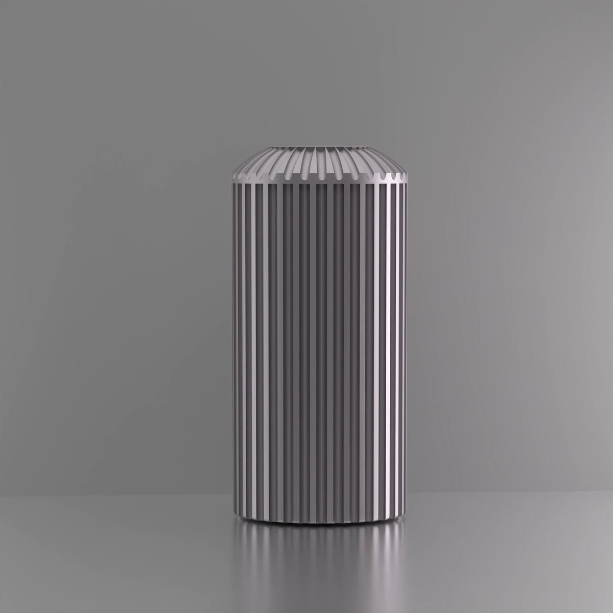 3d-gezellig Napels - Vaas - Zilver - Maat 25 cm - 100% gerecycled PLA (bioplastic)