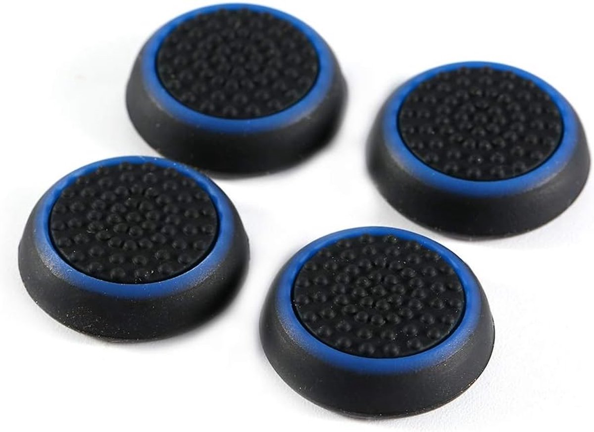 4 Stuks Vervanging Siliconen Controller Thumb Stick Grip Cover Joystick Voor PS3 Thumb Stick Cover(blauw)