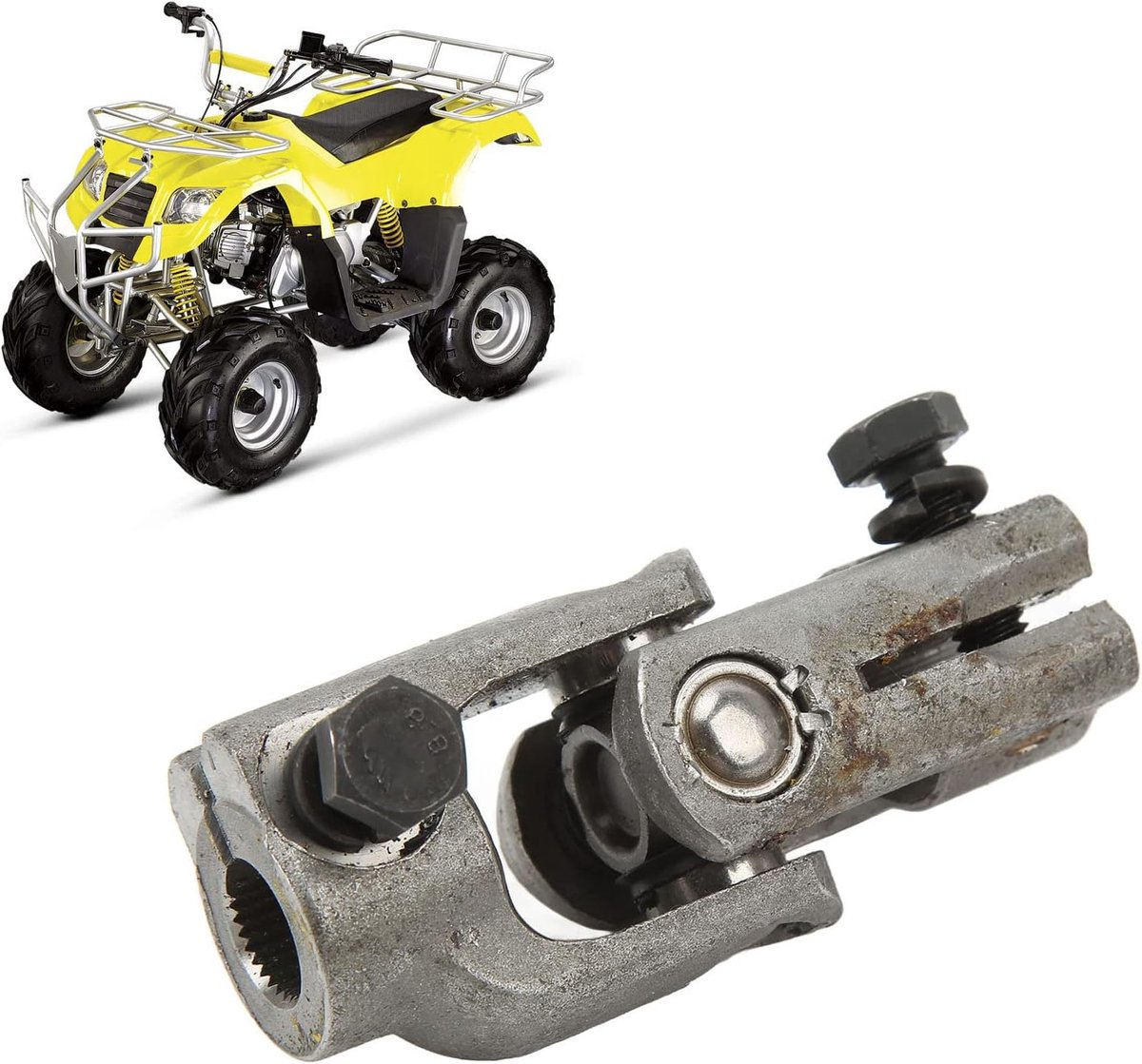 U Joint, 30T 14 mm stalen legering Stuurschacht Universele gewricht Zware stuurkneeuwkoppeling Koppelingsgewricht voor Go Karts ATVS UTVS