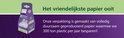 Philips Avent Natural zuigfles speen verpakking met "Het vriendelijkste papier ooit" tekst.