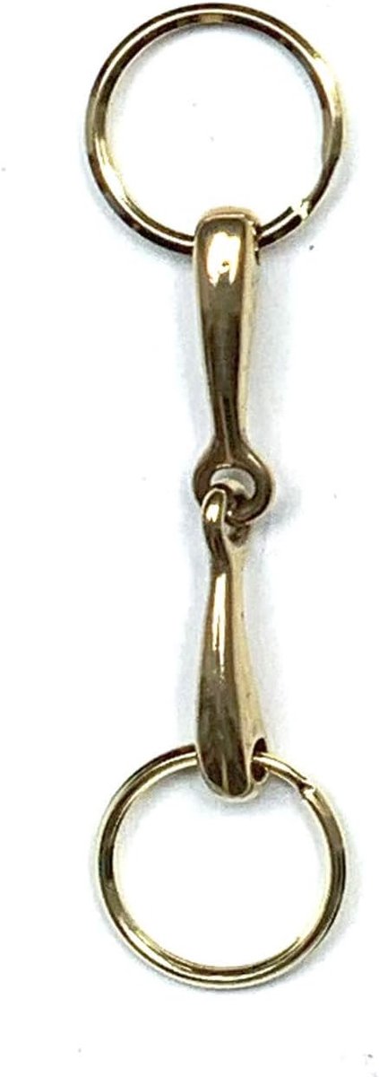 Horse - sleutelhanger paard paardrijden pony, gebit goud, 12 cm