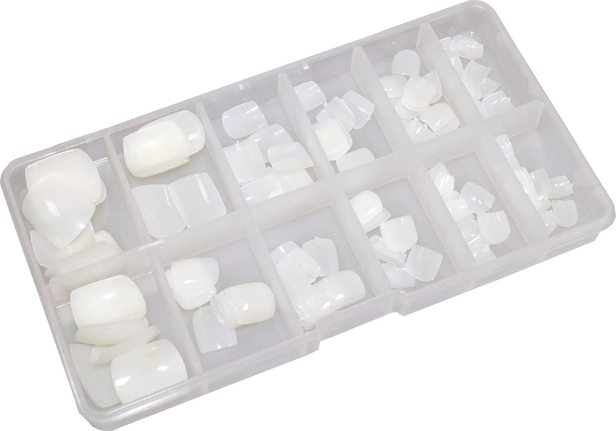World of Nails-Design Toe-Nails teennagels naturel in doos 120 stuks